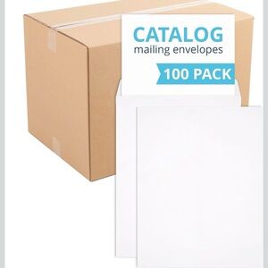 Blue Summit Supplies Catalog Mailing Envelopes Gummed Seal, 10x13 100-Pack NEW